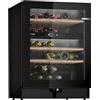 Bosch KWK16ABGB - Frigorifero per vino serie 6, 81,8 x 60 cm, 44 bottiglie, temperatura: 5 - 20 °C, due zone di temperatura, 120 l, due intervalli di temperatura; illuminazione a LED; scaffali in