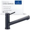 Villeroy & Boch Como Shower - Rubinetto da cucina a bassa pressione con doccetta estraibile e angolo di rotazione di 120°, altezza del beccuccio 120 mm, comoda leva di comando, antracite