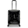 Invicta Trolley Travel - Bagaglio a Mano - Nero - 33 Litri, Rigido da Cabina con 4 Ruote Girevoli