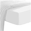 Pizuna Linens Pizuna Lenzuolo angoli Matrimoniale 100% Cotone 140x200 Bianco 400 fili 1pz