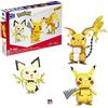 Mega Brands MEGA Pokémon - Set di costruzioni, con trio di evoluzioni di Pikachu da costruire ed esporre, Giocattolo per Bambini 6+ Anni, GYH06