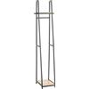 HAKU Armadio in piedi rovere chiaro, nero, MDF, Metallo - Dim: L 38 x A 166 x P 40 cm, Stile: Moderno