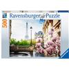 Ravensburger - Puzzle Primavera a Parigi, 500 Pezzi, Idea regalo, per Lei o Lui, Puzzle Adulti