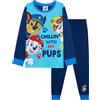 Paw Patrol Pigiama Lungo Ragazzo, Comodo 2 Pezzi Abbigliamento da Casa Set (Blu, 5-6 Anni)