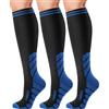 CAMBIVO Calze Compressione Graduata Donna Uomo 3 Paia, Calze a Compressione Graduata 20-30mmHg, Calze Antitrombo Elastiche a Compressione, Gambaletti Calzini per Sportive, Vene Varicose, Aereo, Corsa