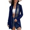 Gyabnw Donna Coprire Cardigan Scialle Allentato Camicetta Casual Estiva Top Sexy Elegante Bolero Leggero Cappotto Top Coprispalle Maniche Lunghe Giacca Traspirante Copricostumi Beachwear