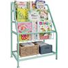 Huhote Libreria per bambini, piccola libreria, scaffale per libri e giocattoli, espositore per piccoli posti, soggiorno, studio, camera dei bambini (verde)