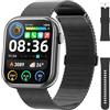 Hwagol Smartwatch Uomo Donna, 1,85'' Schermo Orologio Smartwatch con Chiamata Bluetooth e Risposta Vivavoce, Smart Watch con Contapassi, Cardiofrequenzimetro da Polso, Orologio Fitness per Android iOS