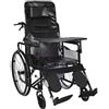 ITALS Carrozzina per Disabili Autospinta,Sedia a rotelle,Pieghevole,Schienale Ribaltabile,Cintura di Sicurezza, Pedane Estraibili,per Anziani e Disabili con Braccioli Ribaltabili F