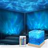 GY lampada aurora boreale cubo, Lampada ad Onda, Lampada di proiezione di cristallo USB a 16 colori, Scena romantica, Luce dell'umore RGB dimmerabile, Con telecomando Luce notturna da comodino