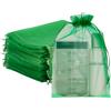 G2PLUS 50 Sacchetti Organza Verde 17x23CM per Regalo e Confetti Matrimonio