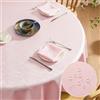 Softalker Tovaglie Antimacchia Rotonda 120 cm Rosa con Motivo a Righe Jacquard Tovaglie Elegante da Esterno Impermeabile per Protezione Moderna Tavolo per Autunnale Natalizia Compleanno Matrimonio