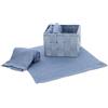 Casatessile Set Lavette Bagno con Cestino Dallas Asciugamani Ospiti, Lavette Spugna Cotone per Viso Bidet, Bambini - Bluette