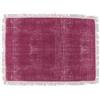 Villa d'Este Home Tivoli Set 6 Tovaglietta con frange, in policotone, 48x33cm, bordeaux, Tuareg