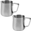 Barista Legends® - Bricco per latte in acciaio inox nero opaco, 600 ml, con beccuccio speciale per una perfetta schiuma di latte, rivestimento in teflon (nero, 600 ml