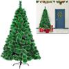 YUENFONG 180CM Albero di Natale Artificiale in PVC Verde con Aghi di Pino Laterali Bianchi Montaggio Rapido Albero di Natale Pieghevole Albero di Decorazione Natalizia (Aghi di Pino Laterali Bianchi)