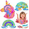 Lustkindheit 2PCS Unicorno Bambina Regalo, Antistress ADHD Bambini, Fidget Toys, Giochi Sensoriali Autismo Scuola Infanzia, Sensori Activity Board / Pad / Pannello, Giochi per Compleanno Bambini / Stimming Toys
