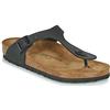 Birkenstock Gizeh Birko-Flor, Sandali Unisex - Adulto, Nero, 35 (Stretta)