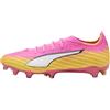 PUMA Scarpe da Calcio Unisex Ultra 6 PRO Fg/AG, Puma Nero Fizzy Verde Chiaro Terreno, 42.5 EU