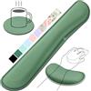 Gimars Aggiornamento Poggia Polsi Mouse Tastiera, Schiuma Memoria Gel Ergonomica Supporto Mouse, Poggiapolsi Tastiera per Alleviare il Dolore da Digitazione Gaming Ufficio PC Computer, Verde Scuro