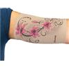 Linphelle Coverpicc in Microfibra, Fascia Copri Catetere Braccio in Tessuto Traspirante e di Design, Ideale per PICC e Glucometri, Hibiscus, Taglia 1