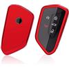 GAFAT Custodia Chiave per 2020-2026 Golf 8 8.5 Tiguan 3/Seat Leon 4 Ateca/Formentor Terramar Tavascan Born/Octavia 4 Kodiaq ii Enyaq Elroq/ID3 ID4 ID7 Passαt B9 Multivαn T7, Cover Silice TPU (Rosso)