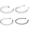Oderra 4 Pezzi Fasce Per Capelli Donna, Cerchietto Capelli Uomo, Cerchietto per Capelli in Metallo, Antiscivolo Cerchietto, Adatto per Sport, Yoga, Trucco