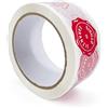 IMBALLAGGI 2000 - Nastro Adesivo Pacchi Bianco + Sigillo di Garanzia in Polipropilene 12Pz 5cm x 66mt x 76 mm, Nastro Imballaggio per Spedizioni e Trasporto, Resistente, Durevole a Strappo Silenzioso