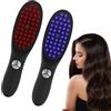 Generic Pettine elettrico per la crescita dei capelli, pettine massaggiatore per cuoio capelluto con luce rossa e luce blu, pettine elettrico per massaggio spray con spray | diffusore di olio per capelli