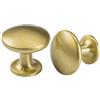 LONTAN - Maniglie dorate in ottone per mobili - Confezione da 10 pomelli rotondi per porta, cucina, armadio, cassetti - LS6050GD