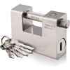 CDC DIGI CDC® - Lucchetto di sicurezza rettangolare, superpesante, per container e garage, 94 mm, con 5 chiavi, peso: 1,1 kg