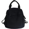 JUCHRZEY Zaino in Tela Vintage per Pendolari - Borsa da Scuola in Tinta Unita, Estetico Hippie Y2K per Donne e Ragazze (Nero)