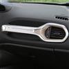 Generic Toworldit Copilot - Accessori interni in ABS, per maniglia del sedile, adesivo decorativo compatibile con Jeep Renegade 2015-2020 (argento)