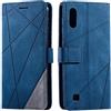 SONWO Cover per Galaxy A10 / Galaxy M10, Flip Caso in PU Pelle Case Cover Portafoglio Custodia per Samsung Galaxy A10 / Galaxy M10, [Kickstand] [Slot per Schede], Blu