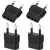 AXFEE 4 Pezzi Adattatore da Viaggio, Adattatore da Spina Americana a Italia, Adattatore da Spina Americana a Europea, per Europa/USA/USA/Francia/Germania/Spagna/Australia/Austria