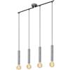 Briloner - Lampada a sospensione retrò, lampada a sospensione, vintage, lampada a sospensione, lampada per sala da pranzo, attacco E27, Argento-Creato, 850x100x1100 mm (LxLxH)