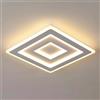 Comely - Plafoniera LED da soffitto quadrata moderna, 52W 5850LM. Lampada LED bianca per diversi ambienti come camera da letto e soggiorno. Luce calda 3000K. Lato: 40cm.