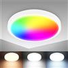 B.K.Licht - Lampada da soffitto a LED intelligente con controllo app e controllo vocale, dimmerabile WiFi, temperatura di colore regolabile, colori colorati, lampada, lampada da soggiorno, 27 x 6 cm