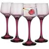 Glasmark KROSNO 1992 Glasmark Krosno Set di 4 bicchieri da shot da 75 ml, set di bicchieri per shot, bicchierini per vodka, bicchierini da liquore, bicchierini da liquore, set regalo, vodka, rosso rubino, 4 x 75 ml