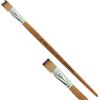 KUM - Pennello per acrilico e olio Wood Line piatto misura 20 | Pennelli da pittura per artisti, materiale artistico per pittura acrilica e a olio