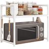Generico Scaffale Per Forno A Microonde, 2/3 Livelli Mensola Ripiano Della Cucina, Scaffale Per Forno A Microonde Da Appoggio, Mensola Microonde Salvaspazio Con Ganci, Microonde Cucina Organizzatore Ripiani