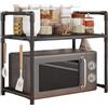Generico Scaffale Per Forno A Microonde, 2/3 Livelli Mensola Ripiano Della Cucina, Scaffale Per Forno A Microonde Da Appoggio, Mensola Microonde Salvaspazio Con Ganci, Microonde Cucina Organizzatore Ripiani