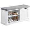 SoBuy Scarpiera con 1 anta Cassapanca Panca con vano portaoggetti Panca ingresso Portascarpe con Cuscino 90x30x45cm, FSR84-W