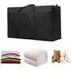 TESSTSY 180L Grande Borsa Portaoggetti, Impermeabile Grande Borse Trasloco Per Vestiti, Borse Trasloco in Tessuto Oxford 600D, Borsa Stoccaggio Grandes, Borsa Portaoggetti con Manici (100 x 60 x 30 cm, Nero)