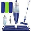 EXEGO Scopa Lavapavimenti a Spruzzo Spray Mop Lavapavimenti - EXEGO Lavapavimenti a Spruzzo Professionale con 3 Cuscinetti Riutilizzabili in Microfibra, 440ML, Mocio per Legno Duro, Laminato, Ceramica
