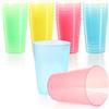com-four® 24x bicchieri riutilizzabili per feste, campeggio e viaggi - riutilizzabili e lavabili in lavastoviglie - vetro di plastica [la selezione varia]