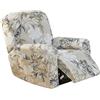 EBETA Elasticizzato Copripoltrona Fodera per poltrona, Fodera per poltrona relax in 4 pezzi, Coprisedile Chivas Poltrona Reclinabile Relax Completo con Tasche (Fiore)
