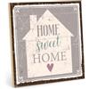 TypeStoff Targa in legno con scritta Home Sweet Home, stile vintage con citazione regalo e decorazione - HS-00526
