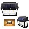 MAKA change your life quality [2 pezzi] Lampada Solare da Esterno a Parete con Sensore di Movimento e Crepuscolare Luce LED Edison Filamento Incandescente 1800 mAh Impermeabile IP65 Applique Muro Facile Installazione (1800 Lumen)