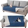 GEBIN Coperta Impermeabile per Cani, Copridivano antigraffio gatto, Copridivano con Penisola per Animali con Fondo in Gomma Antiscivolo, Copriletto (Blu,76x127cm)